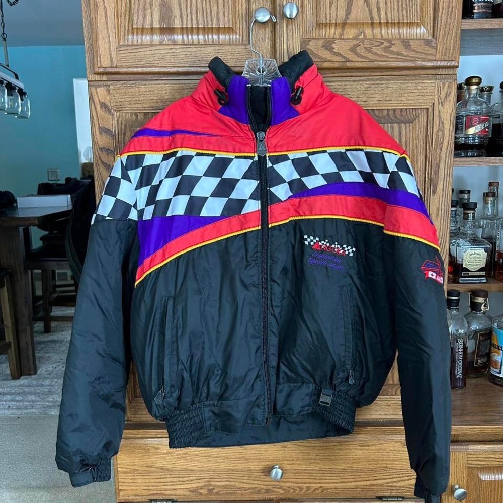 ANGORA Champion Racing Gear Canada Vintage Snowmobile‎ Jacket  Medium Skidoo